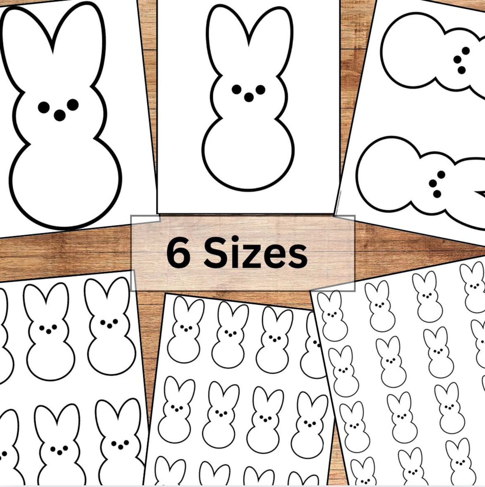 Printable Peeps Bunny Templates: Easter Craft Activity (digital ...