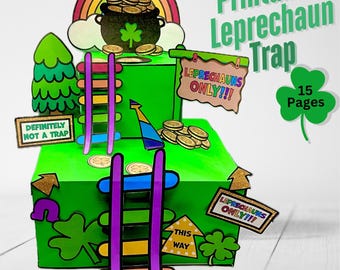 Printable Leprechaun Trap Kit | St. Patrick's Day DIY Craft (Instant Download)