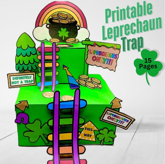Printable Leprechaun Trap Kit | St. Patrick's Day DIY Craft (Instant Download)