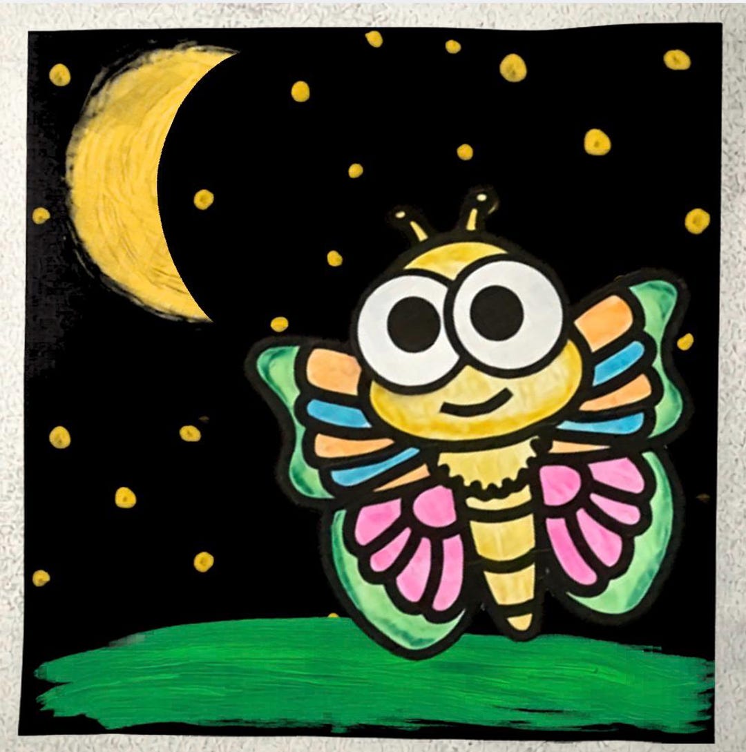Spring Sky Craft Butterfly Night Sky Craft for Kids Printable | Spring Art Project ...
