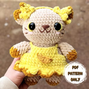 Banana Cat Crochet Pattern: Amigurumi Plush Toy DIY (PDF Download)