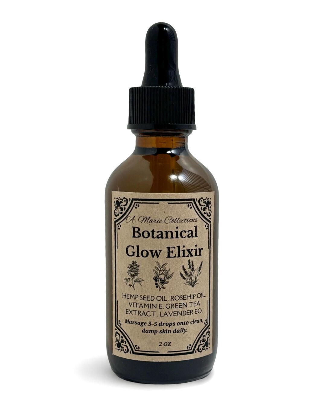Botanical Glow Elixir- Organic All Natural Facial Oil - Etsy
