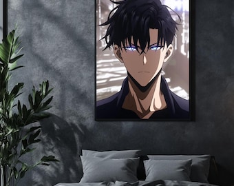 Solo Leveling Anime Poster: Jinwoo Sung Wall Art
