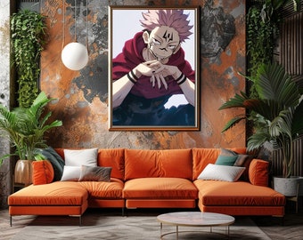 Sukuna Anime Poster: Jujutsu Kaisen Wall Art