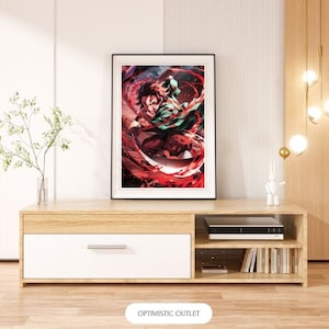 Dämonentöter Tanjiro Digitales Poster, druckbare Kunst, Anime-Wanddekoration, Manga-Wandkunst, Dämonentöter-Poster, Tanjiro Kamado, digitaler Download