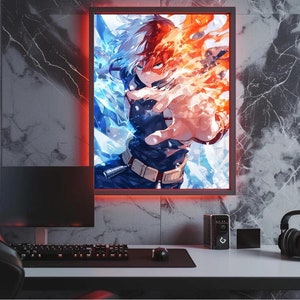 My Hero Academia Todoroki Wall Art, Anime Wall Art, Anime Poster, My Hero Academia Poster, My Hero, Anime Wall Decor, Shoto Todoroki