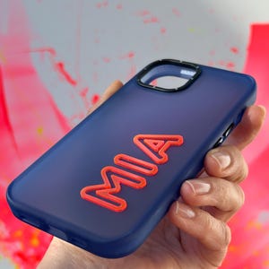 Capa de telefone com nome 3D personalizado – Capa de iPhone com letras personalizadas