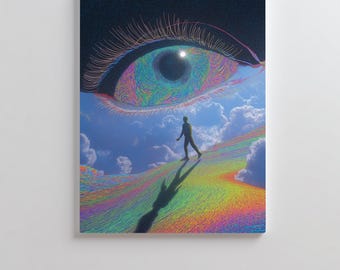 Psychedelic Eye Art Print | Trippy Poster Download - Etsy Canada