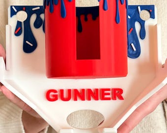 Drippy Custom Baseball Dugout Organizer – Bat, Helmet, Glove, Bottle Holder – Any color Drippy Custom Name - custom colors