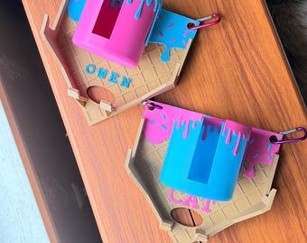 Custom Baseball Dugout Organizer – Ice Cream Drippy Bat Helmet Glove Holder