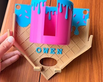 STL File - 3D print File Dugout ice cream drippy baseball organizer