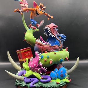 Crash Bandicoot Figurine | Retro Video Game Character Display Figure/Garage Kit
