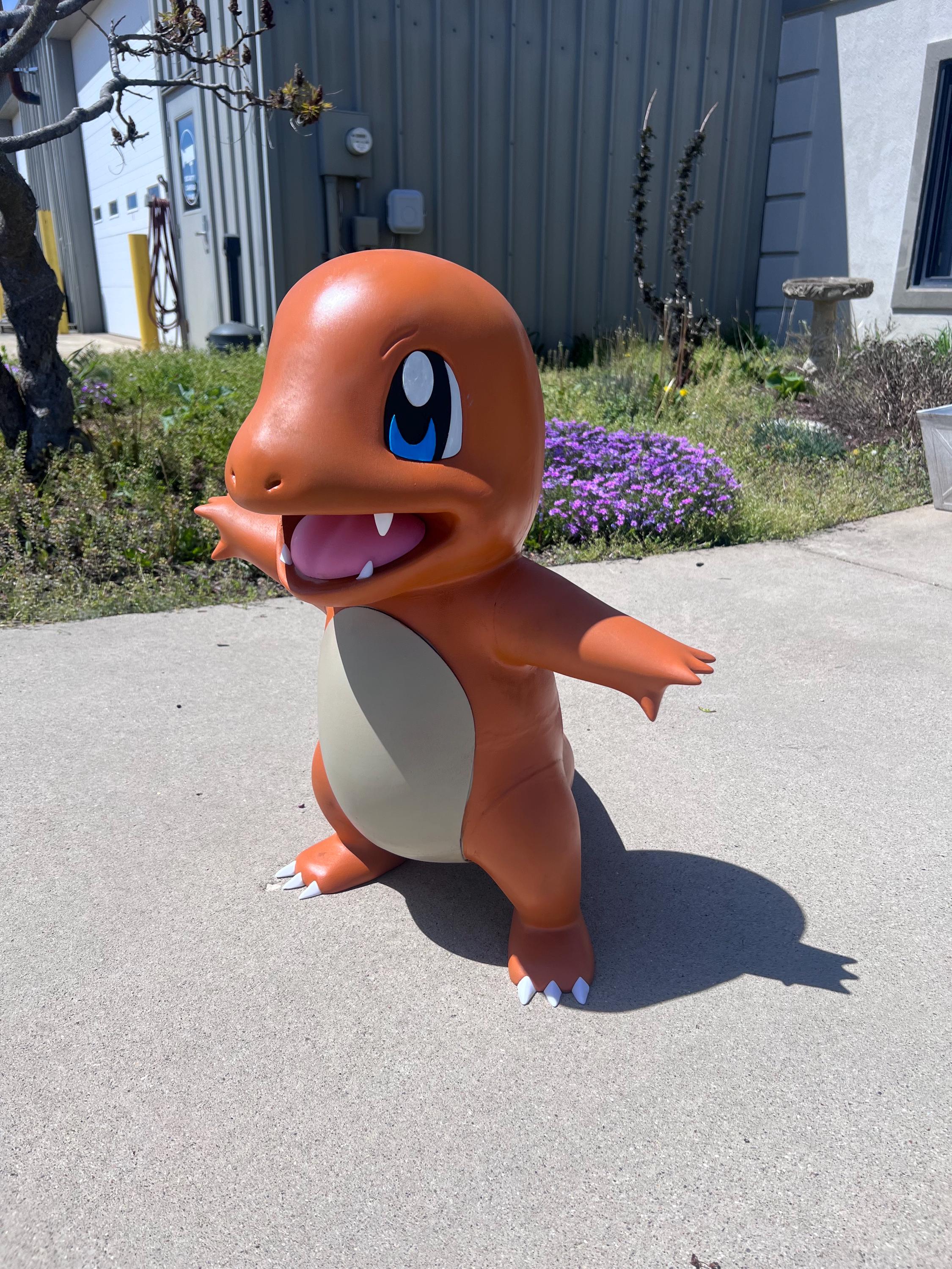 2-foot Hand-painted Fire Lizard Starter Statue – Large Fan Art ...