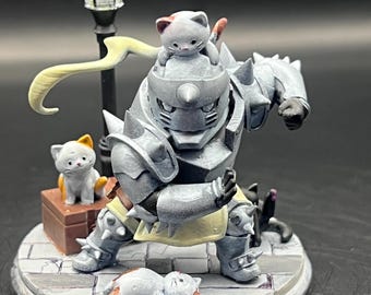 Mini FMA Alphonse Elric Sculpture – Hand-Crafted Fan Art Resin Figure