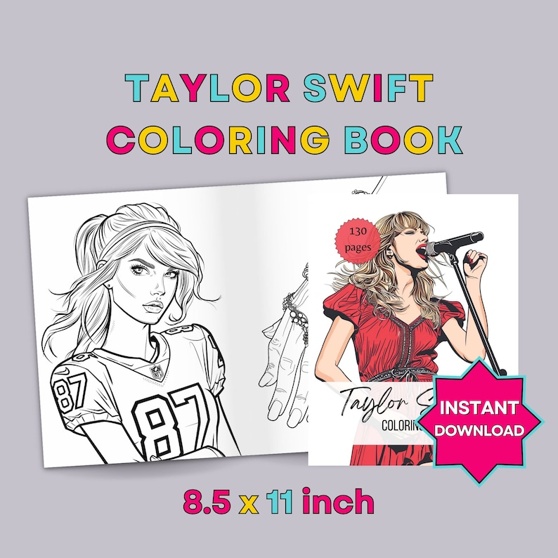 Swifties Coloring Digital Download Taylor Swift Printables Coloring