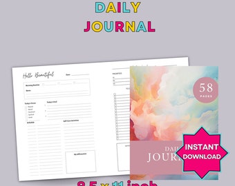 Digital Daily Journal | Mood Tracker | Daily journal tracker | daily journal list