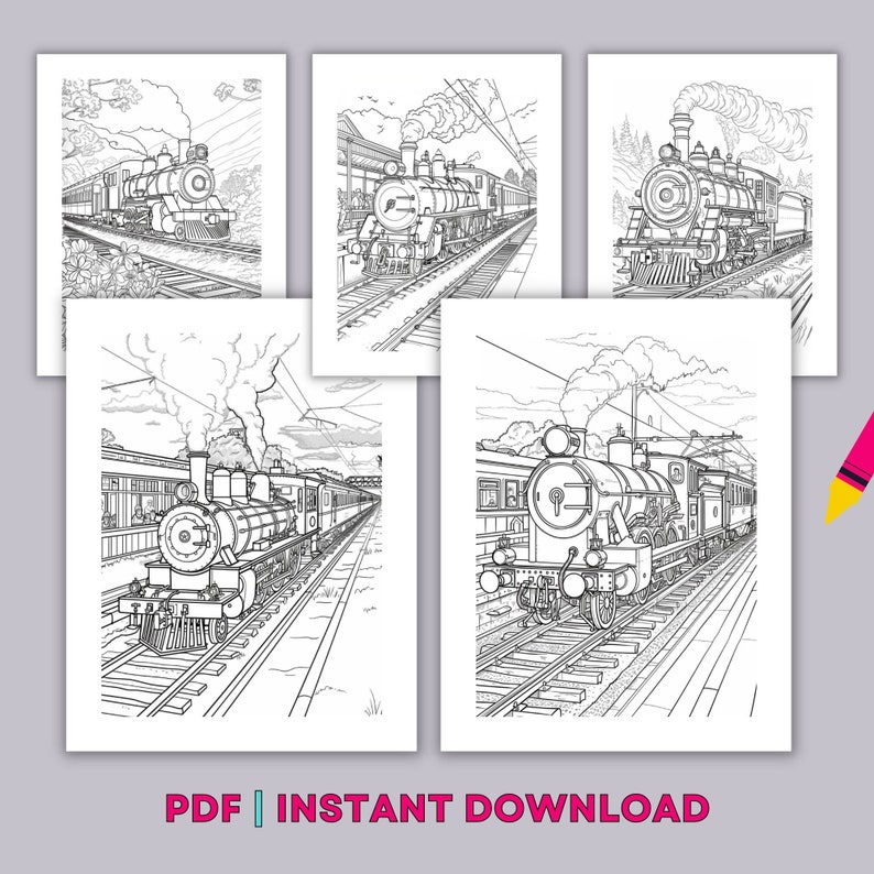 Train Coloring Sheet Train Coloring Page Train Party for Boy Train ...