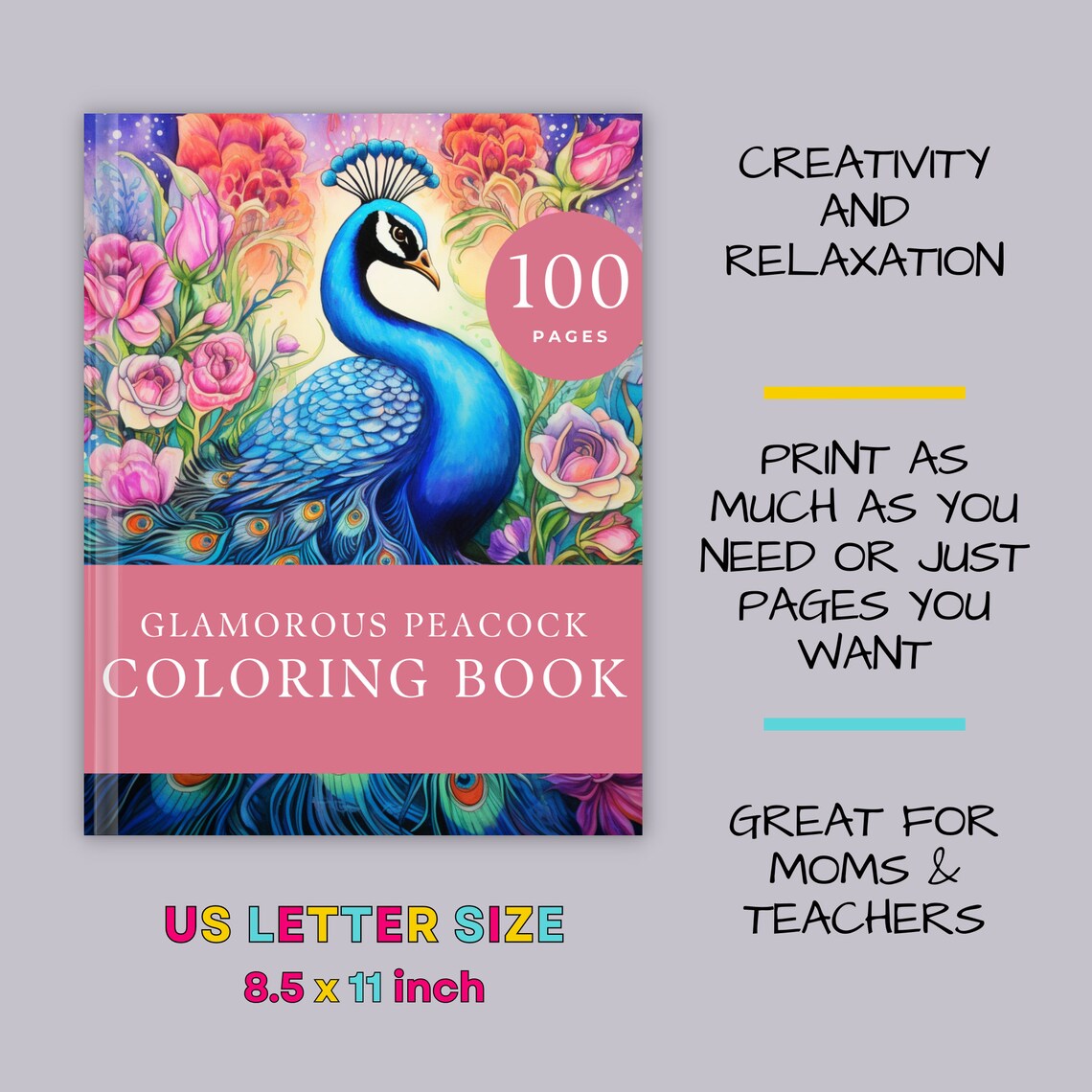 Printable Coloring Page Peacock Coloring Page Grayscale Jpg Printable