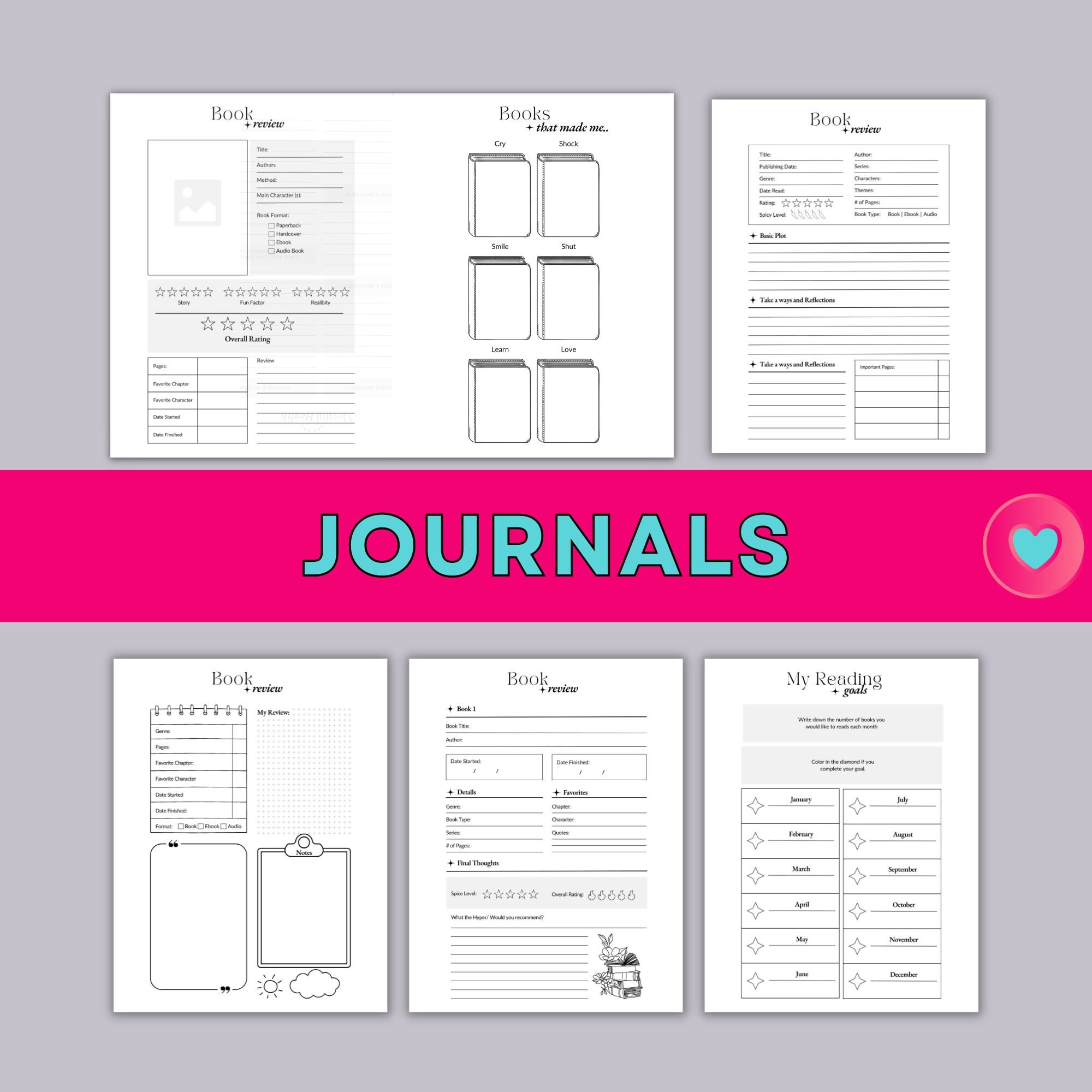 Reading Journal Favorite Book Journal Book Lover Gift Funny Journal ...