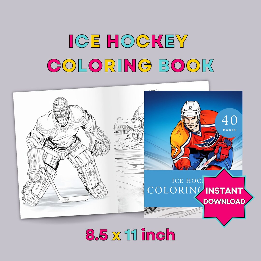 Instant Download Digital Download Ice Hockey Activity Pages Printable ...
