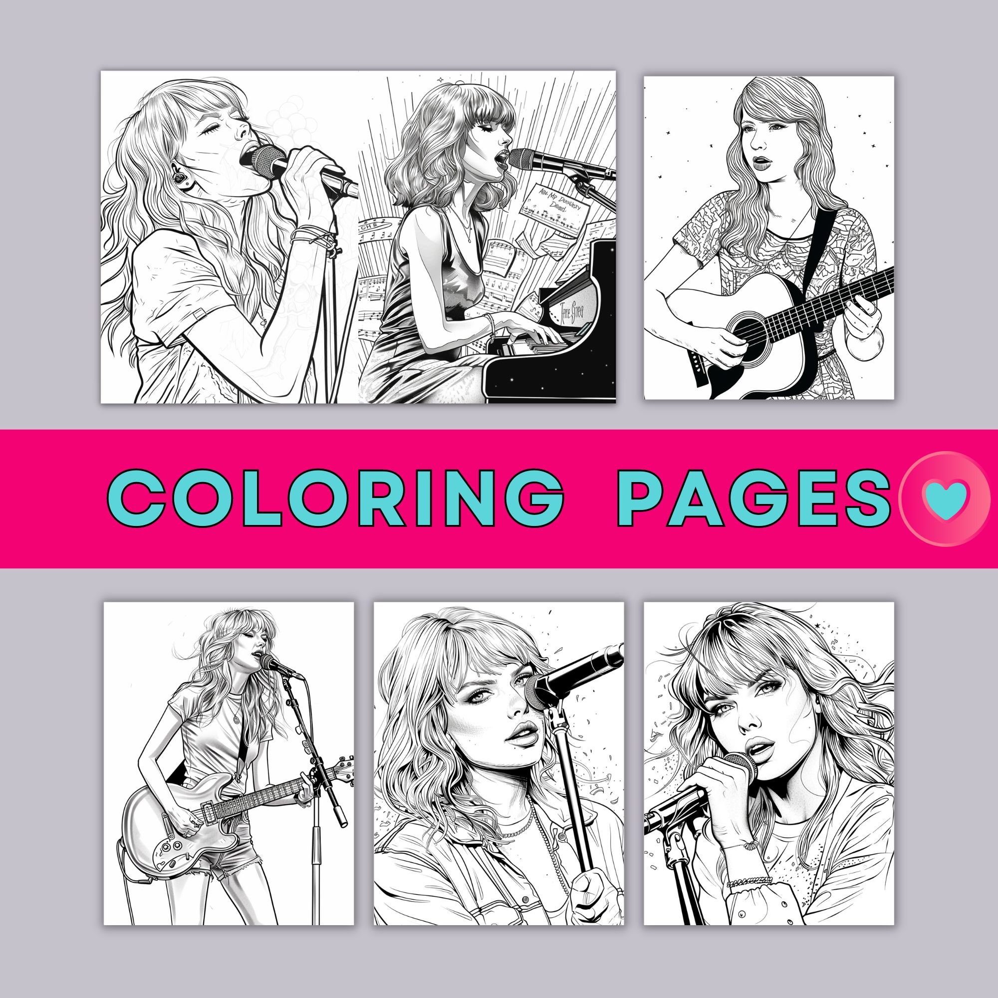 Swifties Coloring Digital Download Taylor Swift Printables Coloring