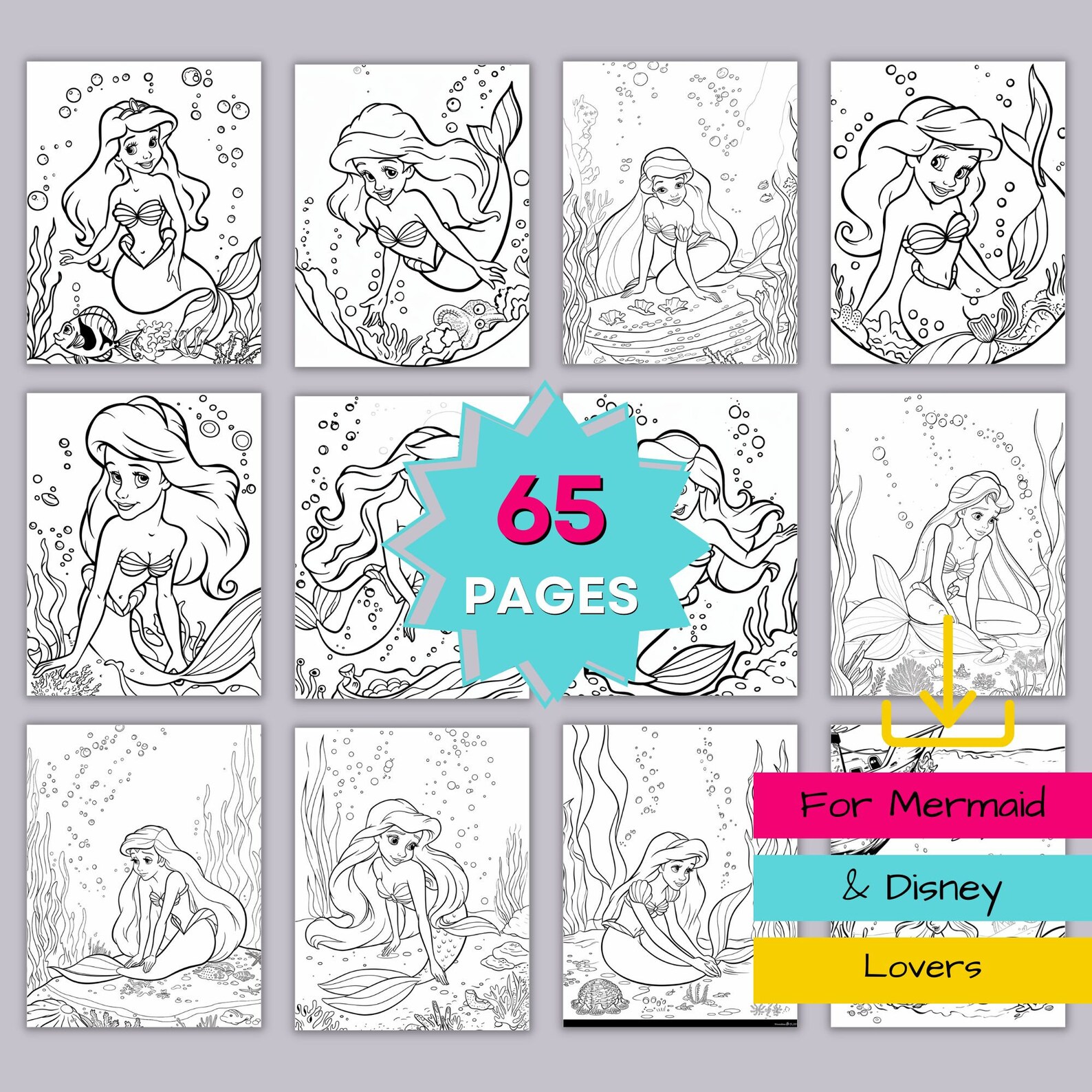 Coloring Page Little Mermaid Mermaid Coloring Book Coloring Pdf the ...