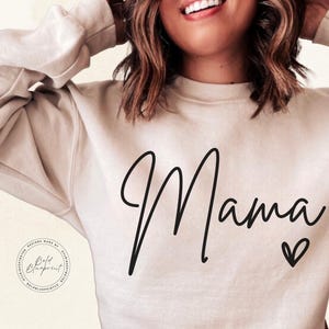 Mama SVG, PNG, Heart, Mama Sweatshirt, Mama Gift, Mama Cricut, Mama, Mom, Momma, Mother, Motherhood, New Mom, Sublimation, Digital, Svg