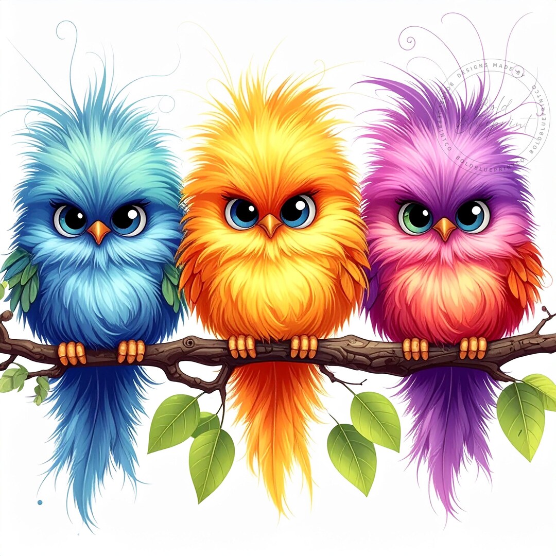 Birds on Branch JPG Clipart, Colorful Watercolor Bird Art Bundle, Digital  Download, Junk Journals, Scrapbooking, Nature - Etsy Israel, image size:1080x1080