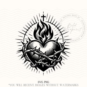 Sacred Heart of Jesus SVG, PNG, Sacred Heart of Jesus, Sacred Heart, Glaubensbasierte SVG-Datei, Sacred Heart of Jesus Png, Anbetungs-Svg, Christian Svg