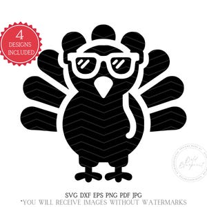 メガネをかけた七面鳥 SVG、PNG DXF Eps Pdf Jpg、七面鳥 SVG バンドル、ガツガツ食べる SVG、メガネをかけた七面鳥、七面鳥の顔、面白い感謝祭、七面鳥