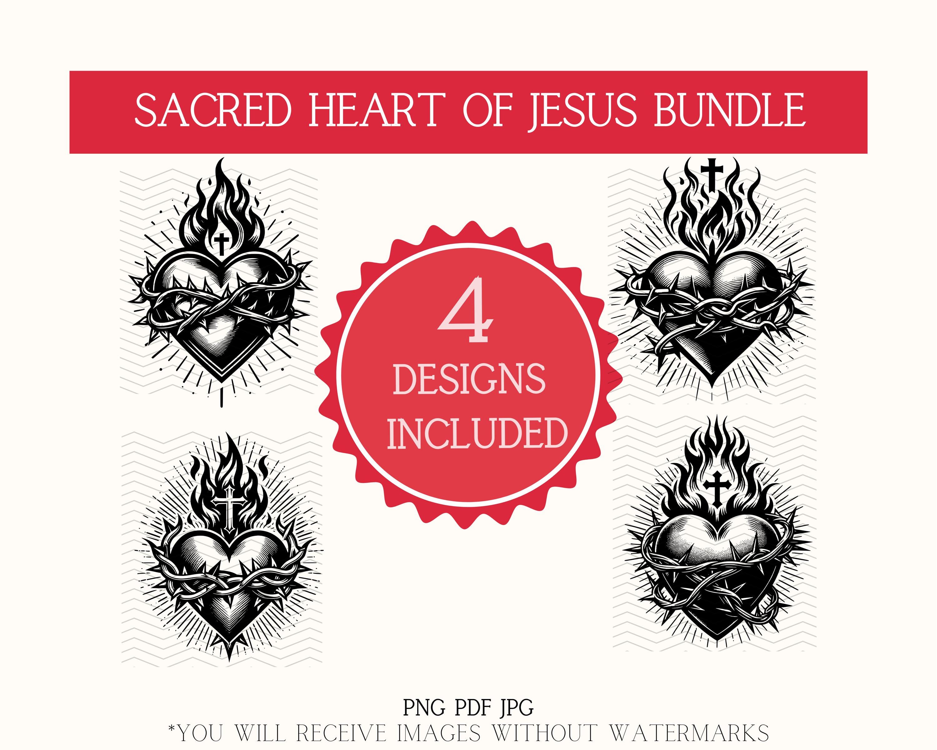 Sacred Heart of Jesus PNG, PDF JPG, Bundle, Sacred Heart Clipart, Sacred  Heart Art, Sacred Heart, Jesus, Sacred Heart - Etsy, image size:3000x2400