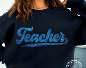 Teacher PNG 6 Colors Png Bundle Faux Glitter