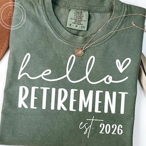 Hello Retirement SVG, PNG, Retirement, Funny, Retirement Gift, Farewell, Est 2026, 2026, Svg Files For Cricut, Svg, Sublimation Designs