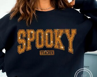 Spooky Teacher PNG, 4 Colors Bundle