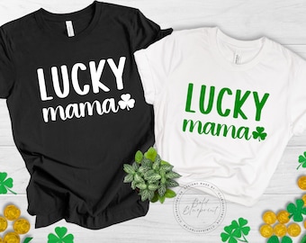 Glückliche Mama SVG, PNG, Glück, Mama, Kleeblatt, Glück Mama, St. Patricks Tag SVG, Shirt, SVG, SVG-Dateien für Cricut, Sublimation Designs, Tshirt