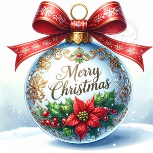 Christmas Ornaments, 10 JPG, High Res, JPEG, Christmas Baubles, Ornament Clipart, Christmas Card Making, Junk Journal, Christmas Graphics