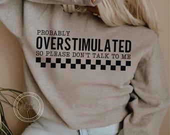 Dont Talk To Me, Funny Svg, Overstimulated SVG, PNG PDF, Mental Health Svg, Anti-Social Svg, Trendy, Checkers Svg, Digital, Sublimation, Svg