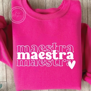 Maestra SVG, PNG, Heart, Maestra Png, Maestra, Svg Files For Cricut, Sublimation, Tshirt Designs, Svg, Stacked Svg, Laser Cut Files, Digital