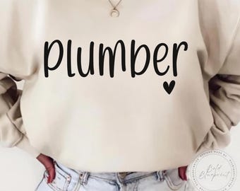 Klempner SVG, PNG, Klempner, Herz, Tshirt-Design, digitaler Download, Sublimationsdesign, SVG-Dateien für Cricut, Laserschnittdateien, svg