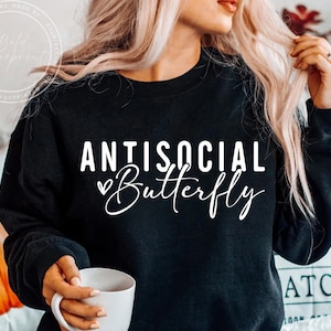 Antisocial Butterfly SVG, PNG