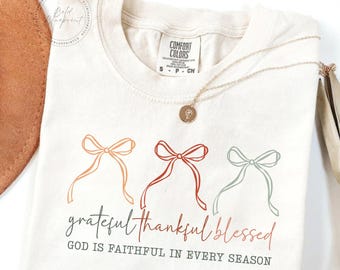 6 Variations of Bows SVG, PNG, Grateful Thankful Blessed, Coquette Fall, Bundle