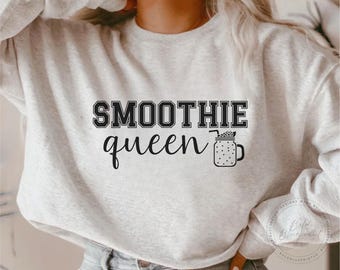 Smoothieälskare present PNG, SVG, Smoothie Queen Cricut, Smoothie Queen sublimering, Smoothie Queen Svg, Drottning, Smoothie
