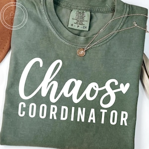 Chaos Coordinator SVG, PNG, Funny Svg, Teacher Shirt, Coworker Gift, Overthinker, Heart, Mom Gift, Teacher, Mama, Office, Sublimation, Svg