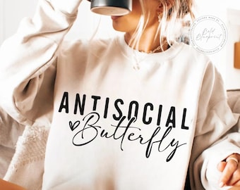 Antisocial Butterfly SVG, PNG
