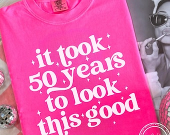 Funny 50th Birthday SVG PNG: Hello Fifty Design (Digital Download)