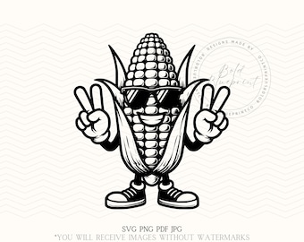 Corn SVG, PNG, PDF, Jpg, Corn Cricut, Corn Sublimation, Husk Cutting, Crops Svg, Funny Crop Svg, Love Nebraska, State, Nebraska Sublimation