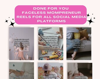 Faceless Motherhood Reel Video Social-Media-Beitrag Instagram-Vorlagen für Sie getan Faceless Reels Marketing Video-Manager Marketing-Vorlagen