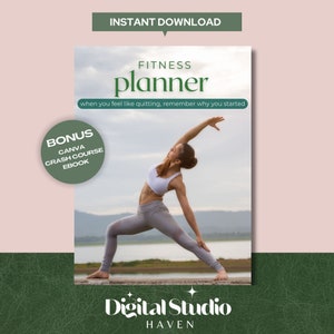Digital Workout Planner Printable Fitness Planner Weight loss Tracker Printable Fitness Journal Digital Fitness Planner Fitness Challenge