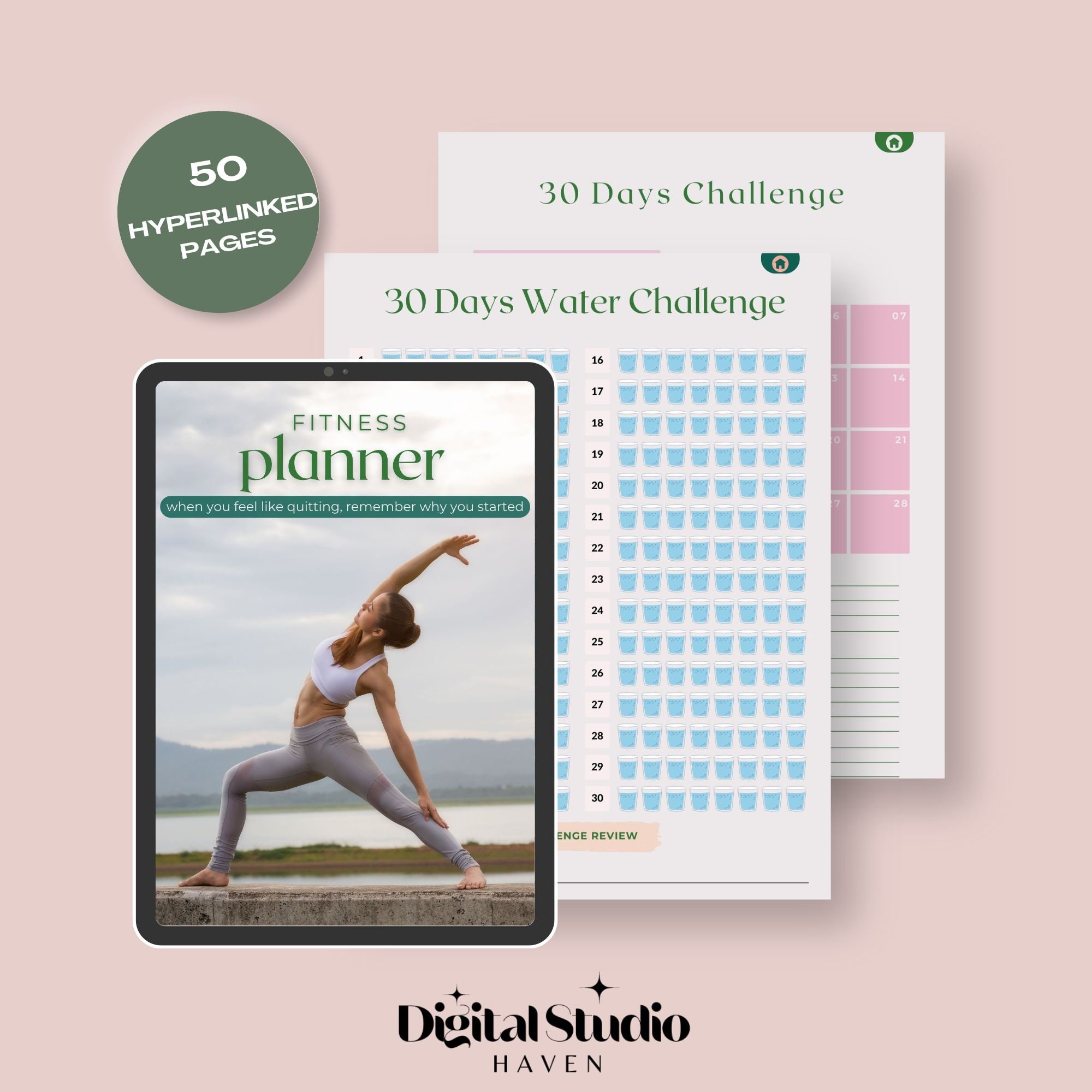 Digital Workout Planner Printable Fitness Planner Weight Loss Tracker ...