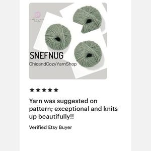 Snefnug By CaMaRose Merino Alpaca Cotton Airy And Plump Yarn Worsted Weight Super Soft Yarn Gift Idea Perfect For Cardigans And Sweaters Available in many Colors